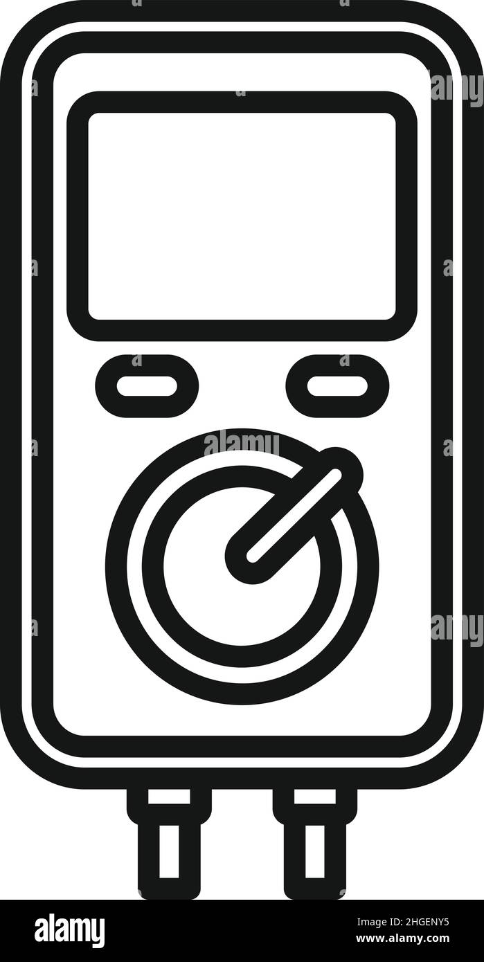 Service multimeter icon outline vector. Phone broken. Tablet fix Stock ...