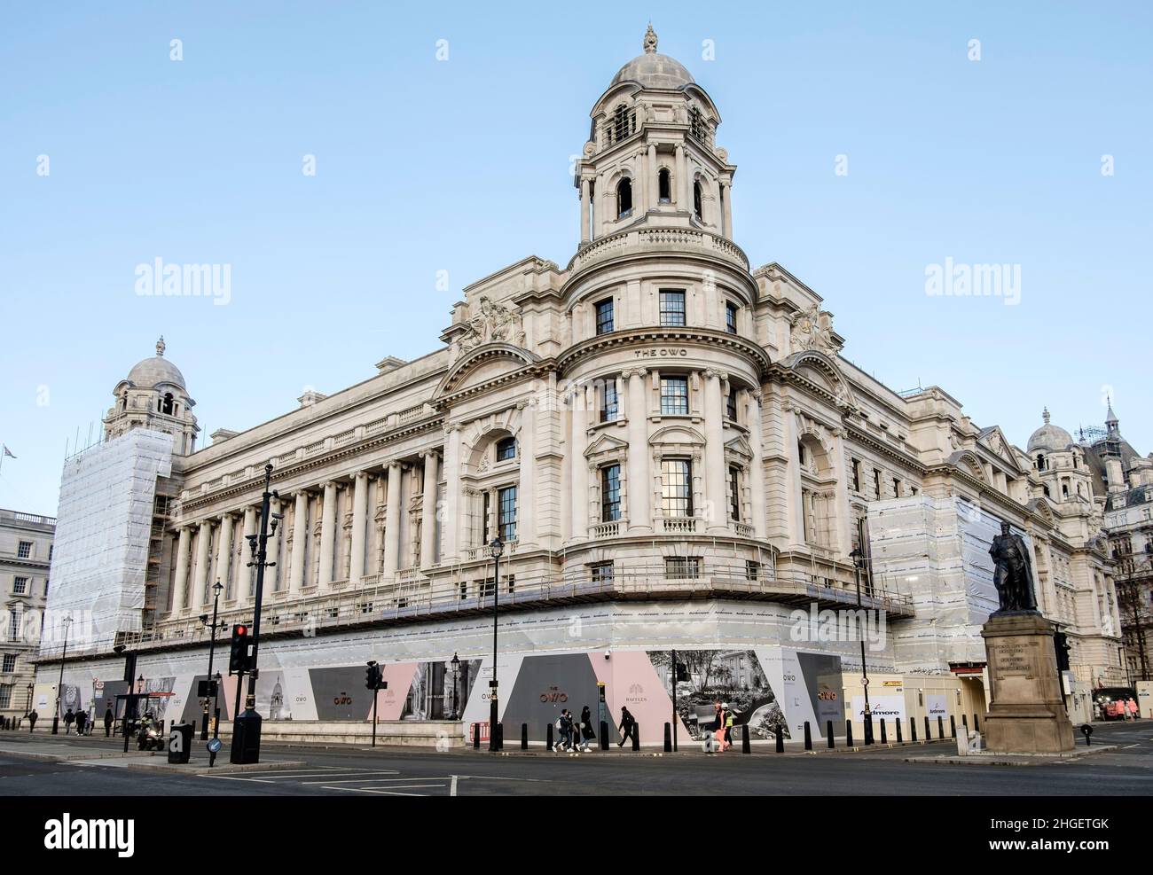 The OWO Residences development in the former British government War Office buildings scheduled for opening in 2022, Whitehall, London, UK. Stock Photo