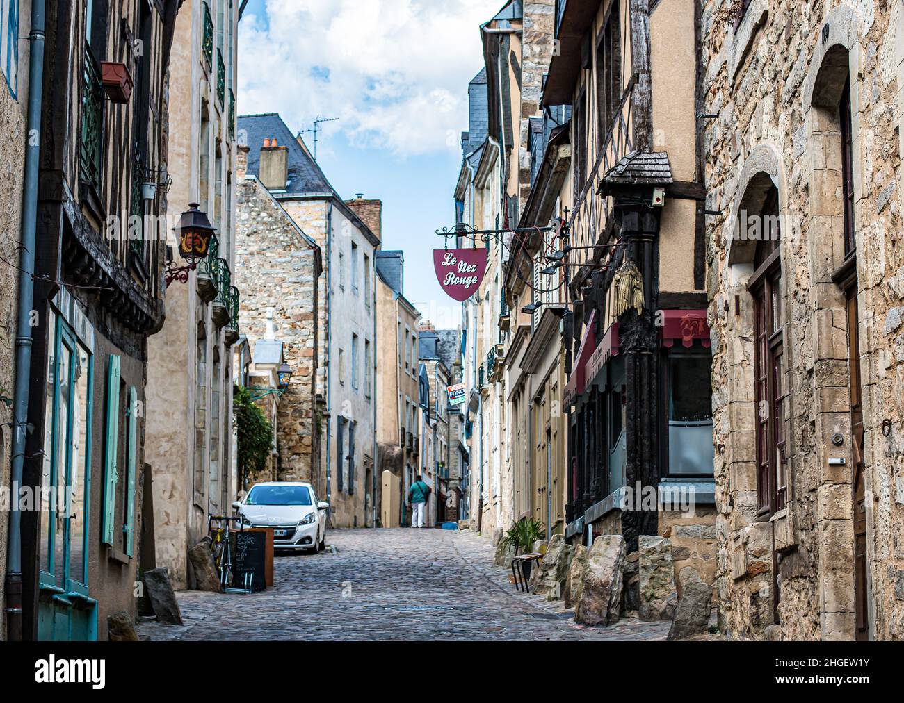 Grand Rue street in Le Mans town, France Stock Photo Alamy