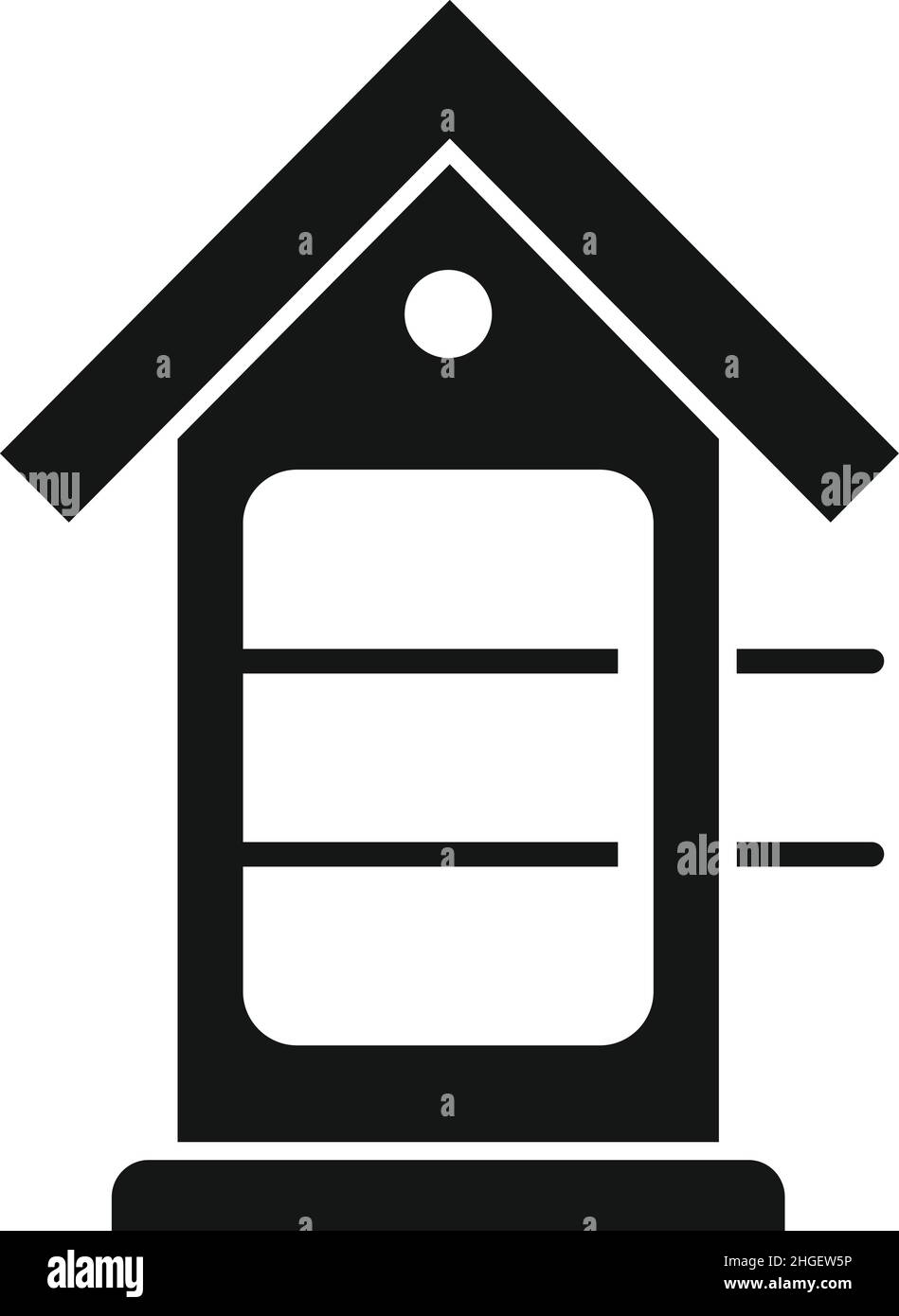 Smoke house icon simple vector. Bbq smokehouse. Meat cook Stock Vector