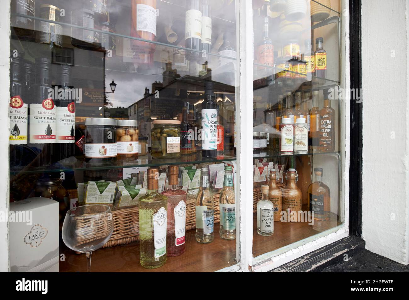 speciality food and drink in the window of the honeypot speciality food
