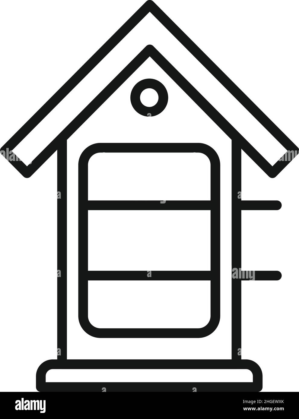 Smoke house icon outline vector. Bbq smokehouse. Meat cook Stock Vector
