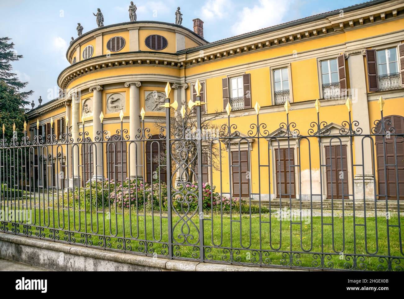 Villa Gallia on the lake promenade of Lake Como in Como, Lombardy, Italy Stock Photo
