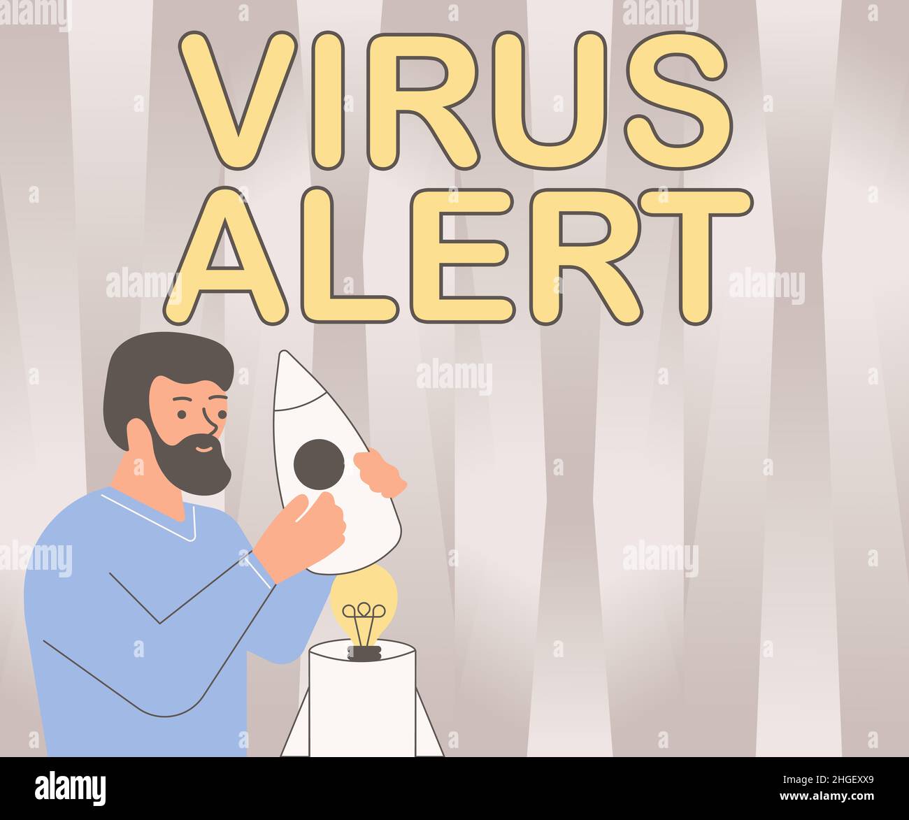 Virus Rocketship Hand writing sign Virus Alert, Business concept a quick to notice any ...