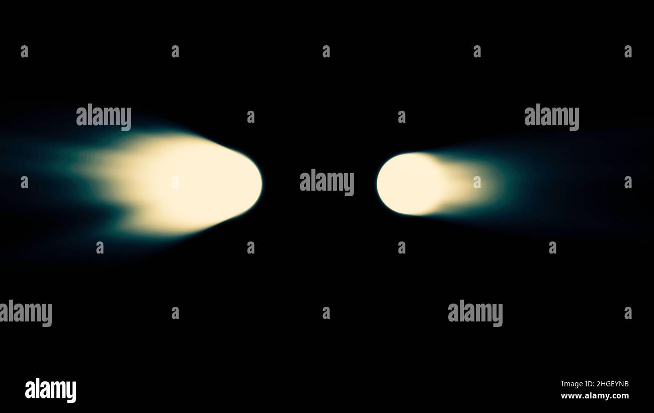 Headlight Animation Animation of car headlight on black background. Luminous headlights of ...