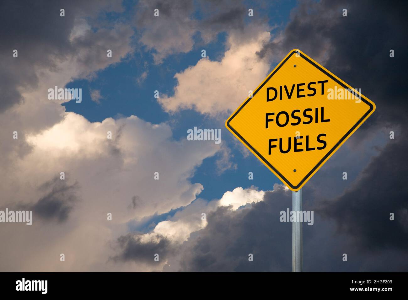 Divest Fossil Fuels Stock Photo