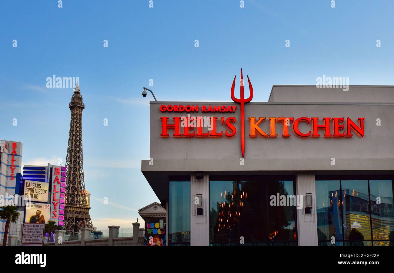 Gordon Ramsey Hells Kitchen Restaurant in Las Vegas Stock Photo Alamy