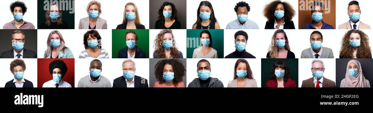 Beautiful people wearing a mouth mask Stock Photo - Alamy