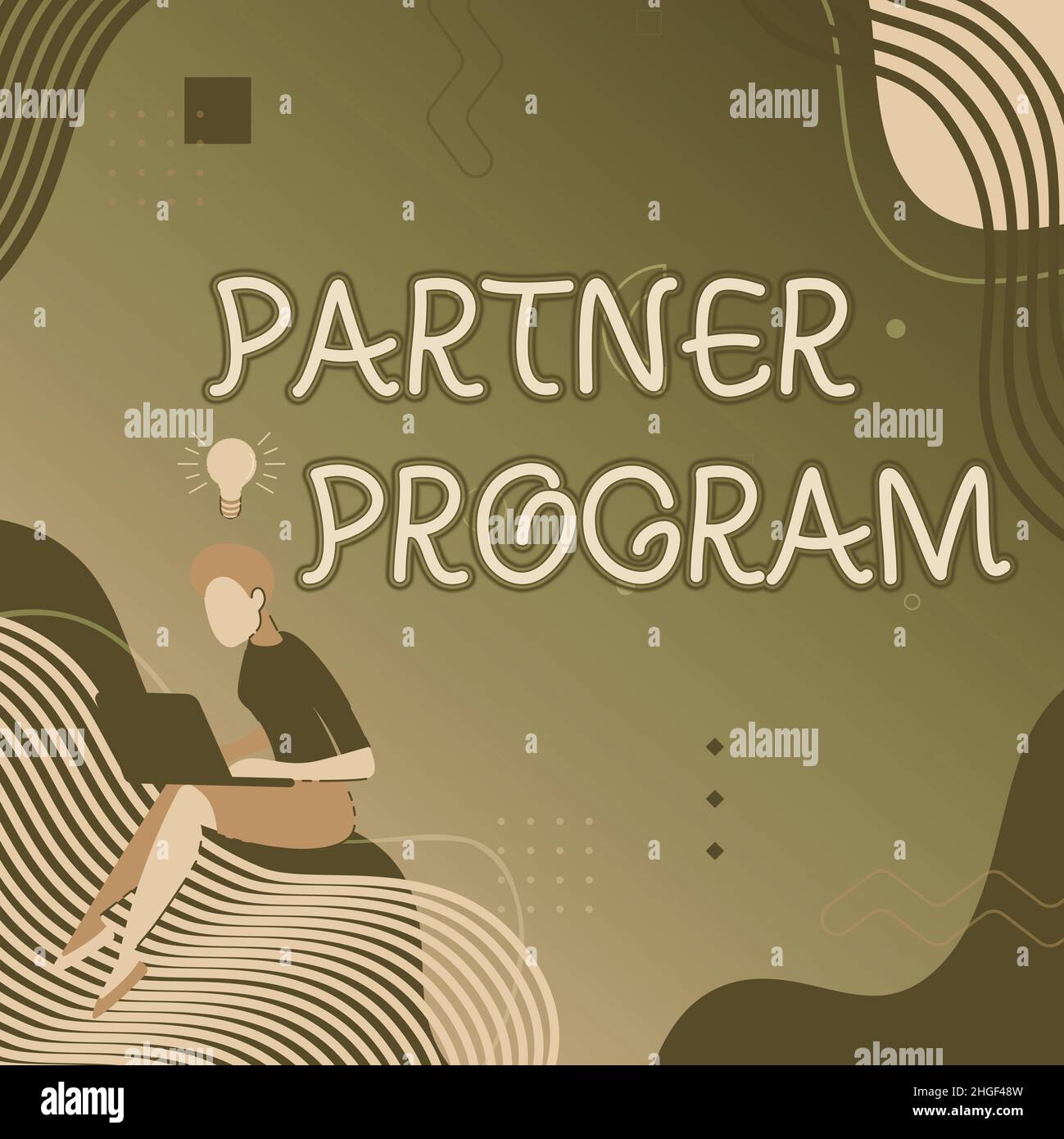 Conceptual caption Partner Program, Business concept business strategy ...