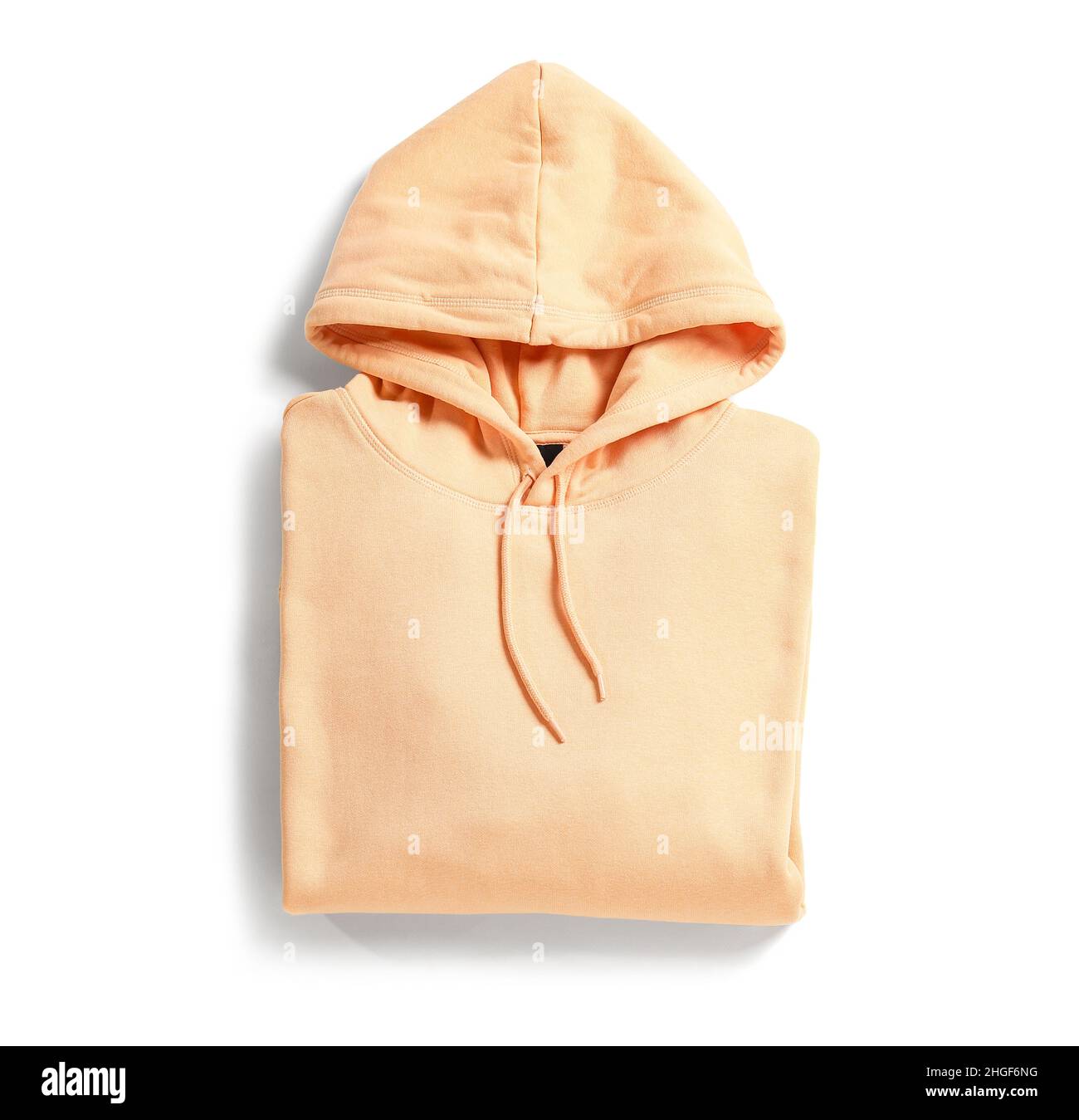 Stylish orange hoodie on white background Stock Photo - Alamy