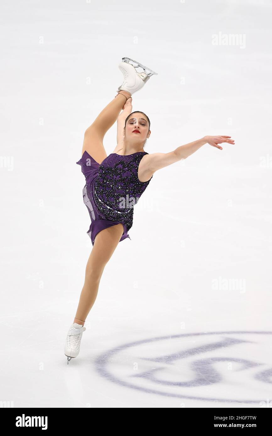 Gabriella IZZO (USA), during Women Short Program, at the ISU Four Continents Figure Skating Championships 2022, at Tondiraba Ice Hall, on January 20, 2022 in Tallinn, Estonia