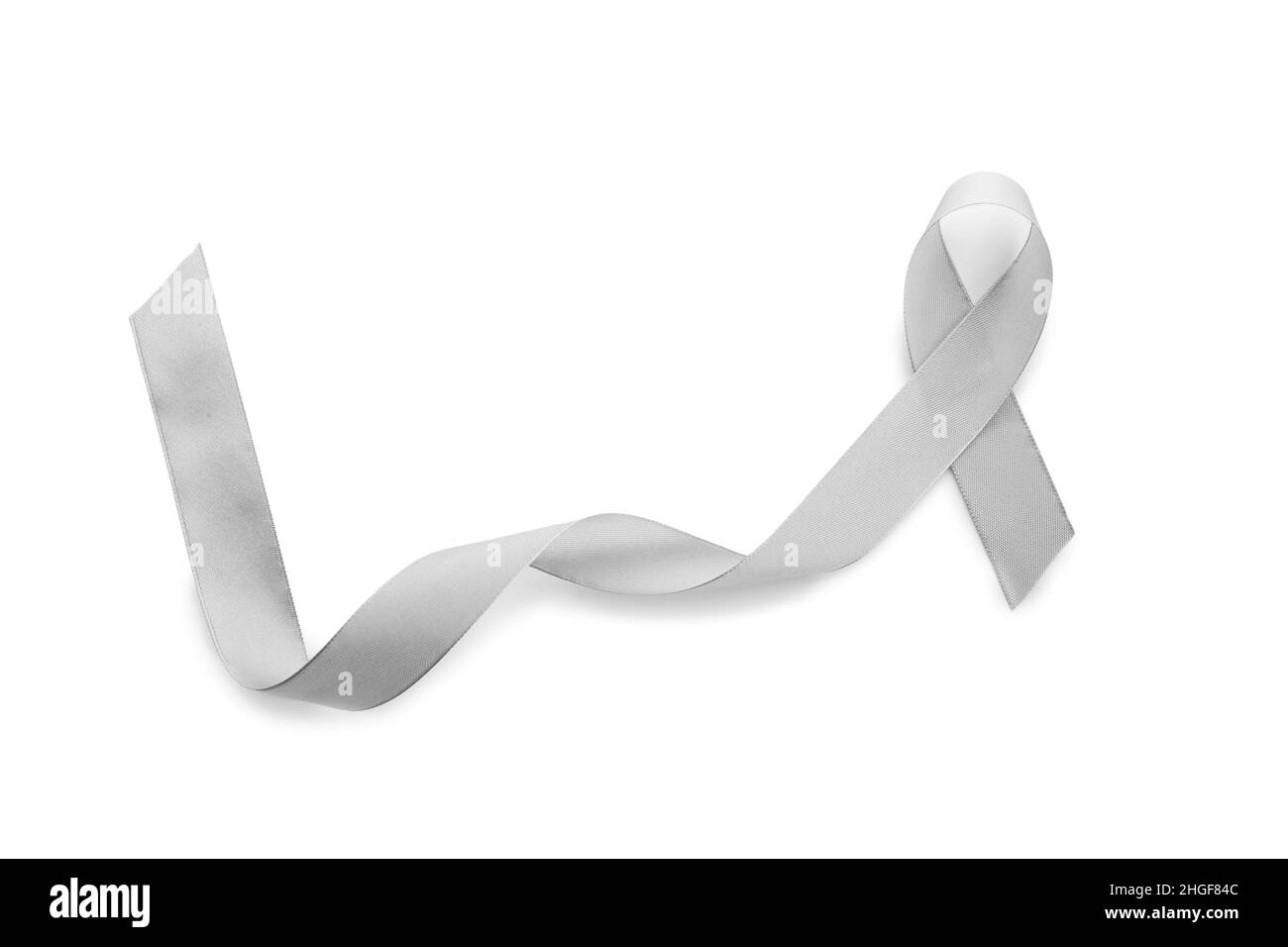 Awareness ribbon on white background. Parkinson's disease Stock Photo