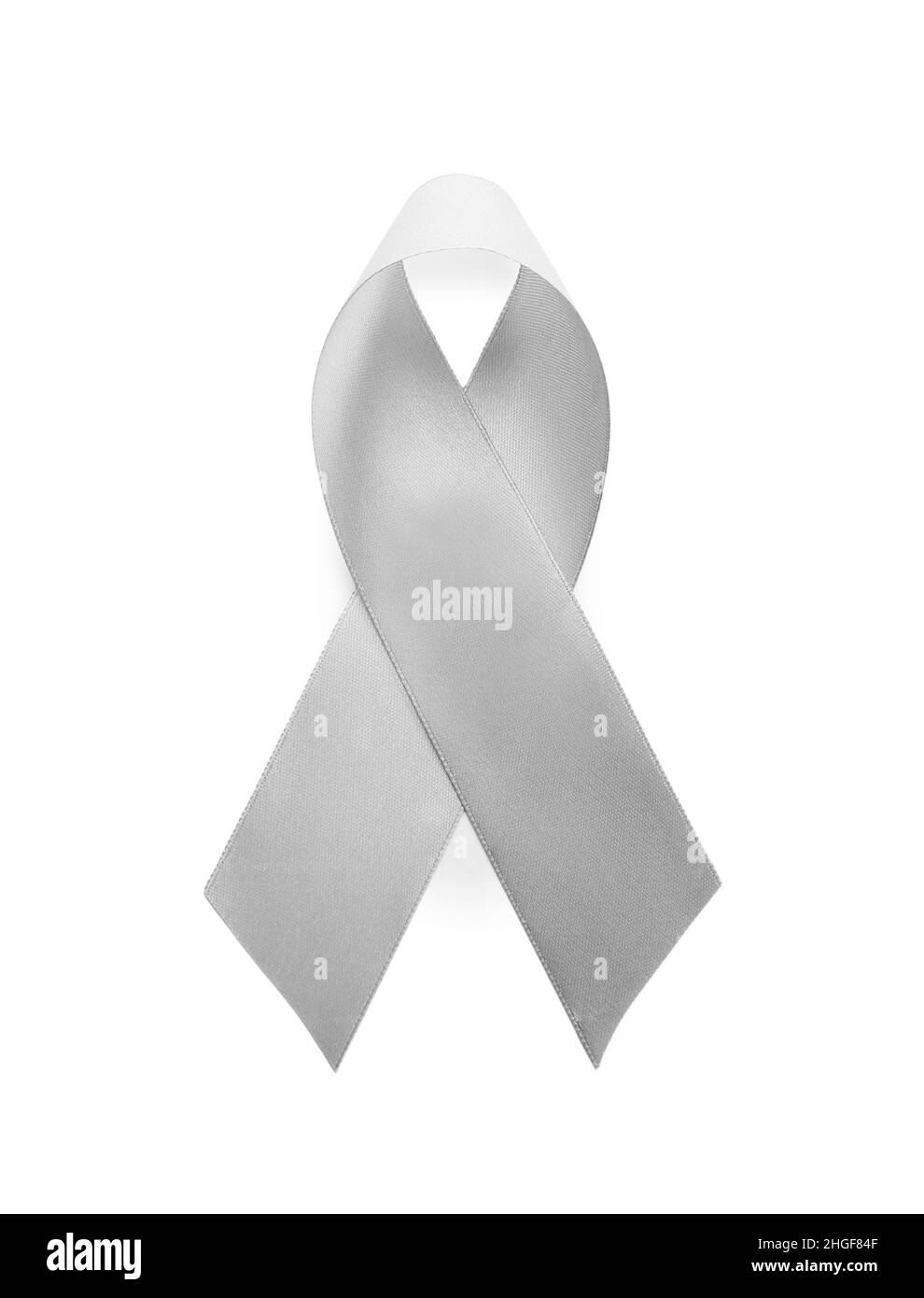 Awareness ribbon on white background. Parkinson's disease Stock Photo