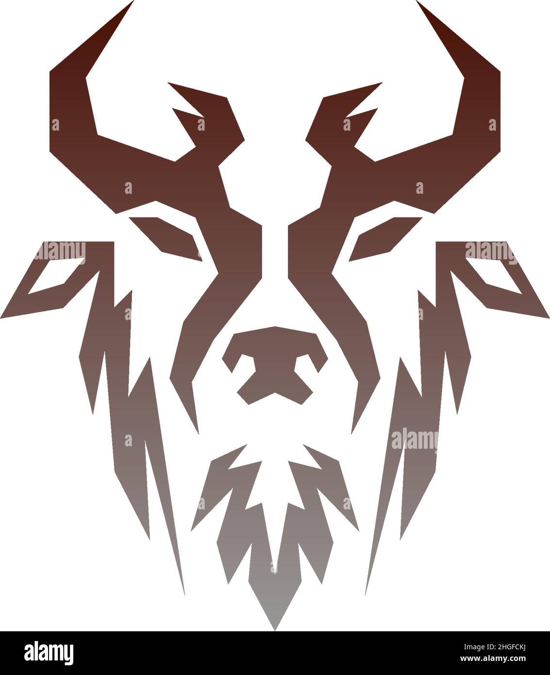 Bull icon logo, buffalo head icon logo vector template Stock Vector