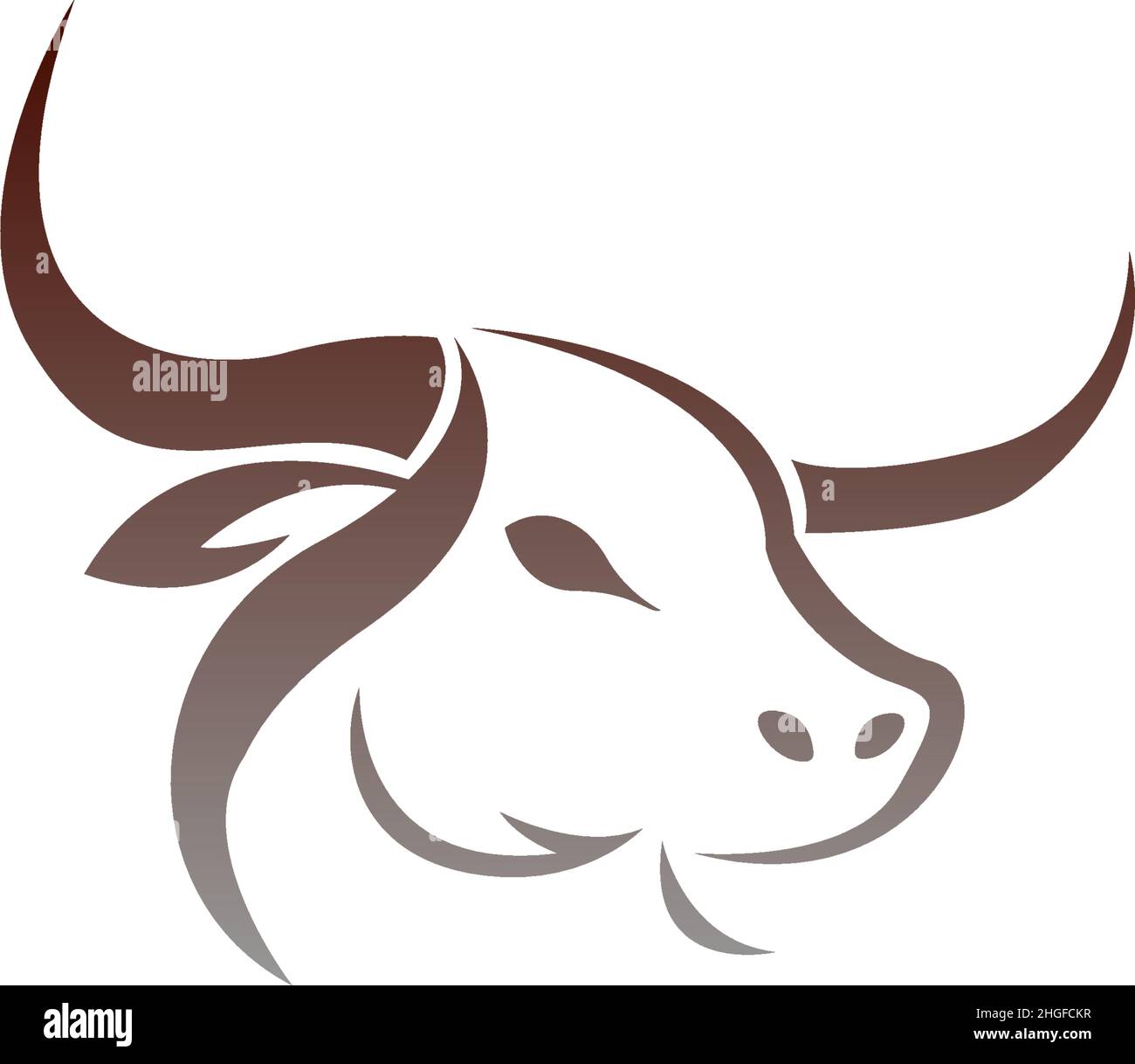 Bull icon logo, buffalo head icon logo vector template Stock Vector ...