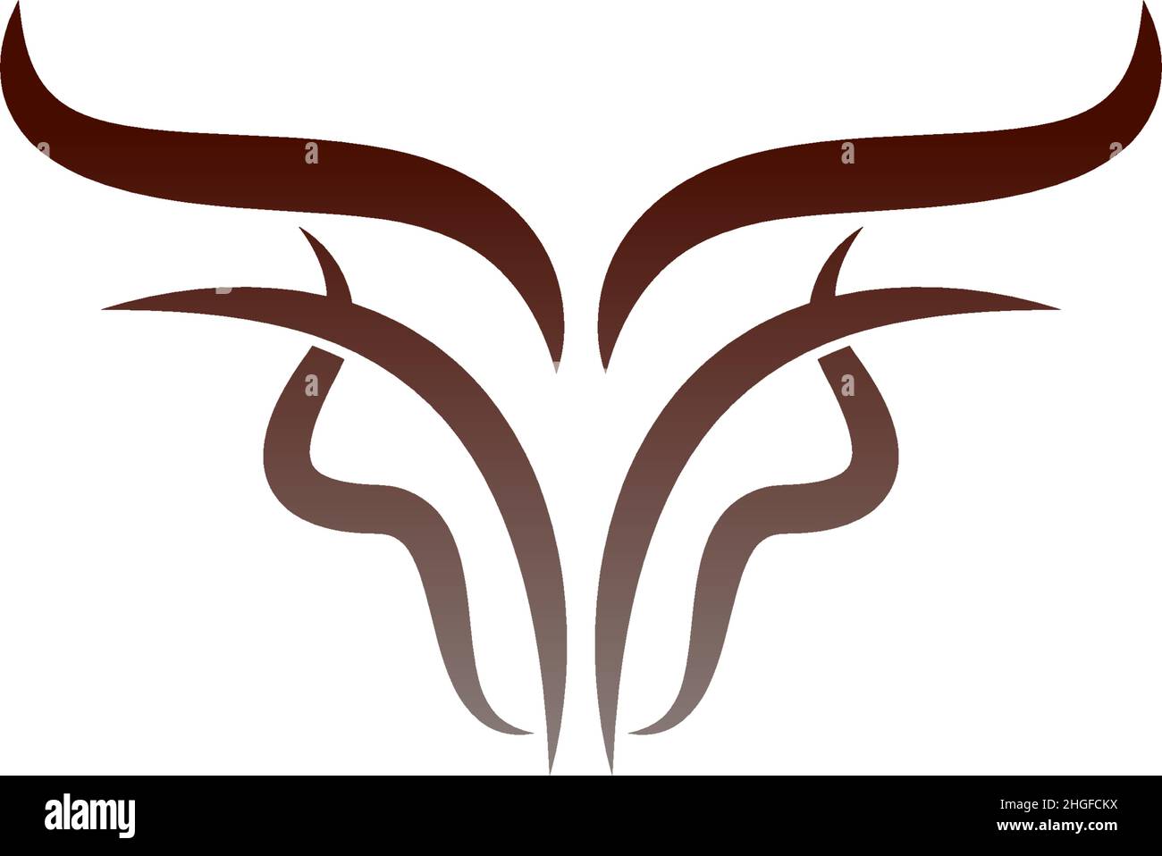 Bull icon logo, buffalo head icon logo vector template Stock Vector ...