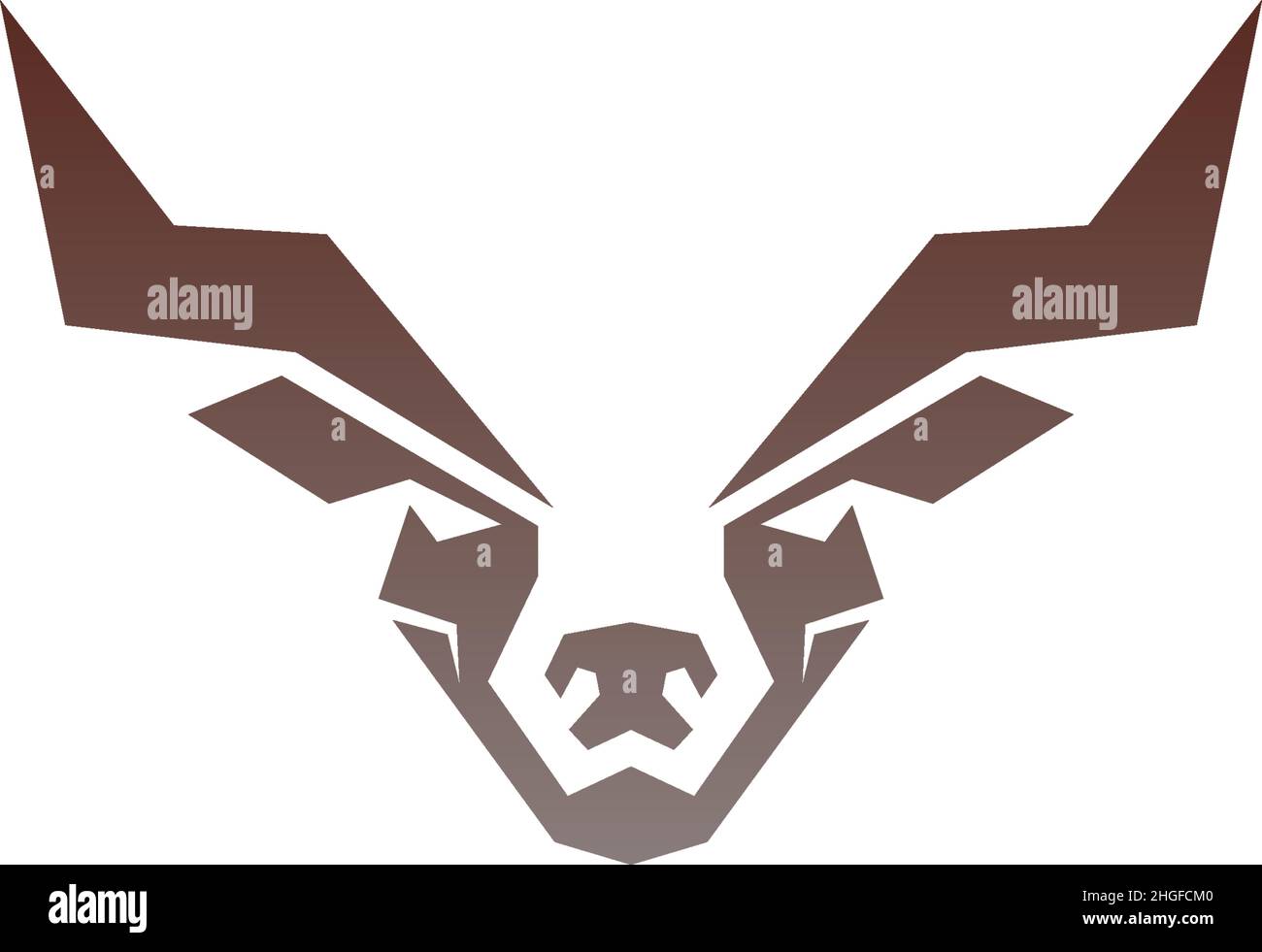 Bull icon logo, buffalo head icon logo vector template Stock Vector