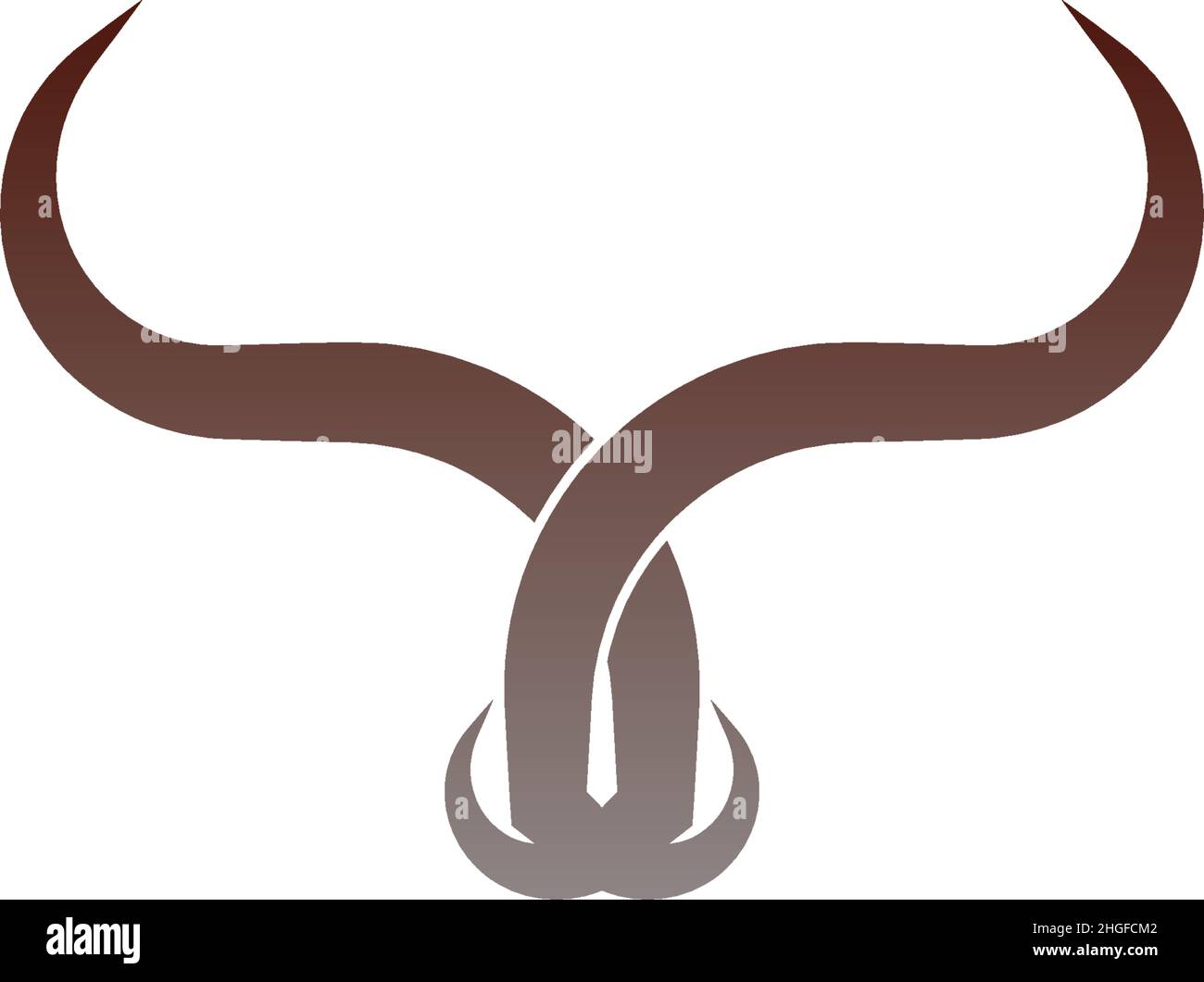 Bull icon logo, buffalo head icon logo vector template Stock Vector