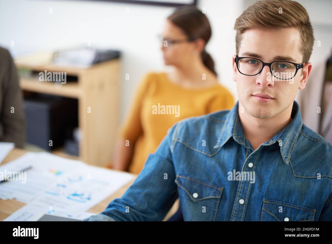 Focused on success. Cropped portrait of a young businessman in the office. Stock Photo