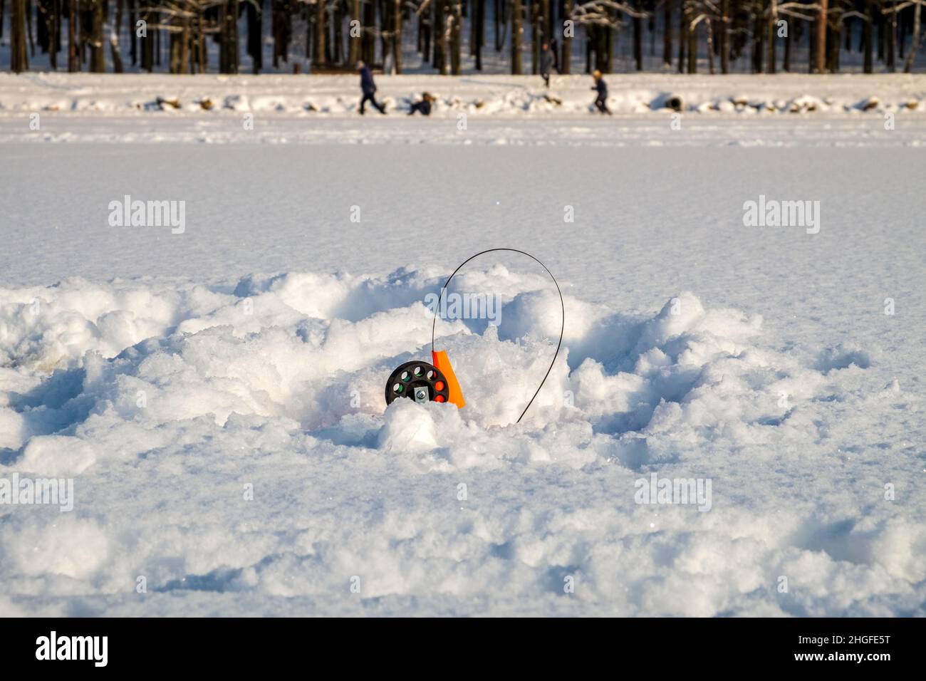 vent. fish trap. tackle for winter fishing Stock Photo Alamy