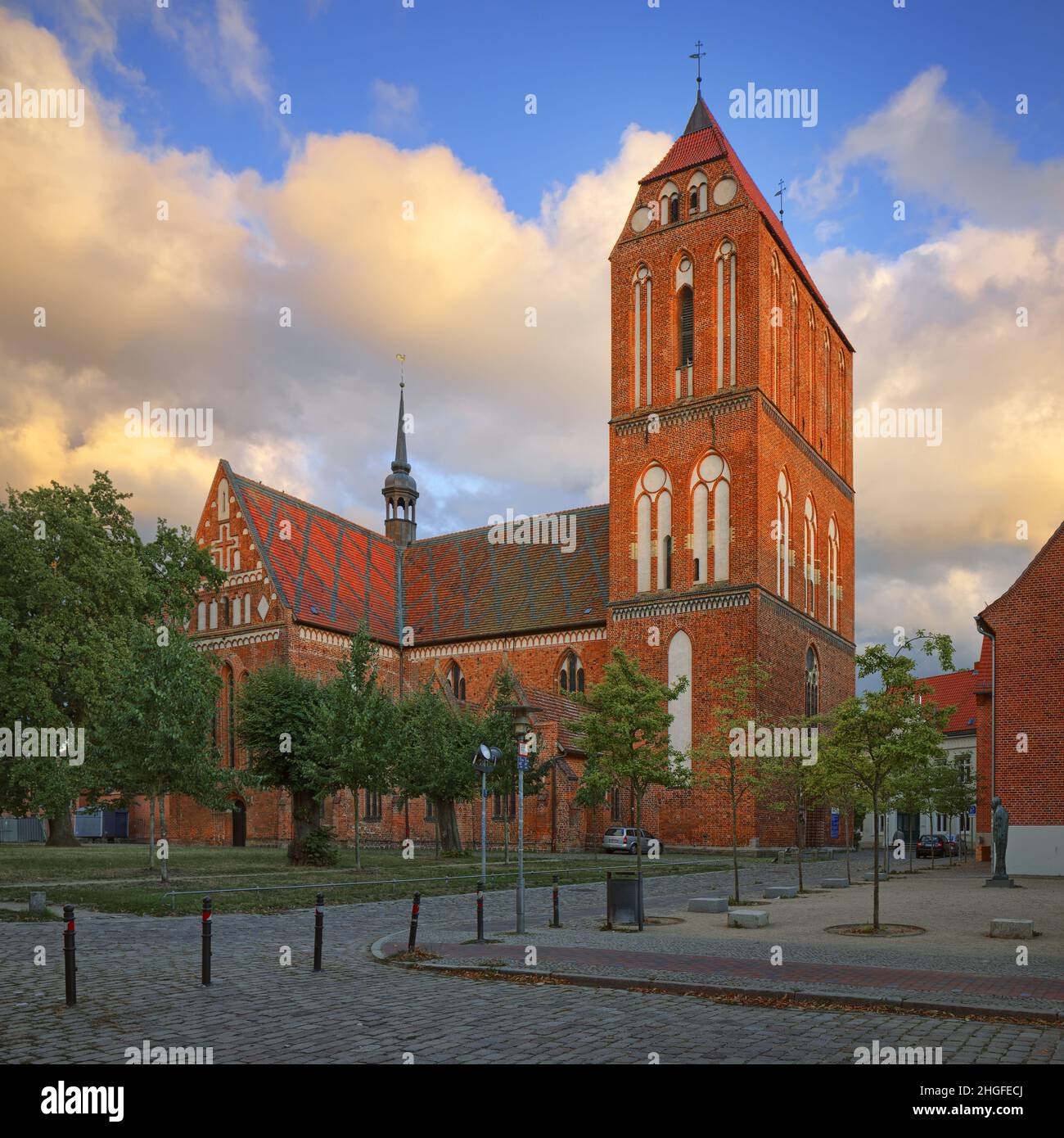 Germany, Güstrow Dom - Collegiate church of St. Mary, St. John the Evangelist and St. Cecilia - lutheran gothic medieval church Stock Photo