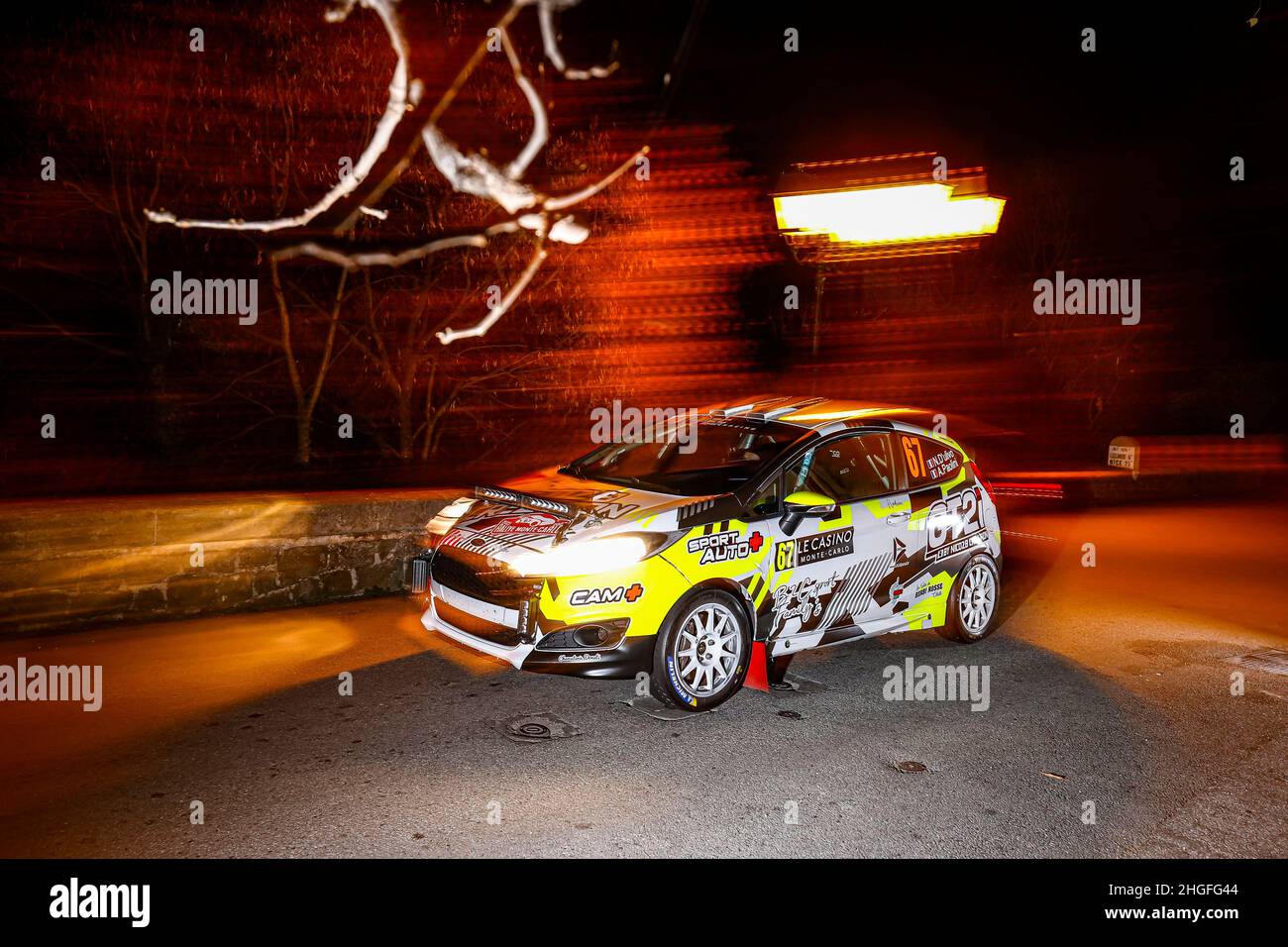 Monaco, France. 20th Jan, 2022. 67 Nicolas D'ULIVO (FRA), Angélique PAOLINI (FRA), NICOLAS D'ULIVO FORD Fiesta, action during the 2022 WRC World Rally Car Championship, 90th edition of the Monte Carlo rally from January 20 to 23, 2022 at Monaco - Photo François Flamand/DPPI Credit: DPPI Media/Alamy Live News Stock Photo