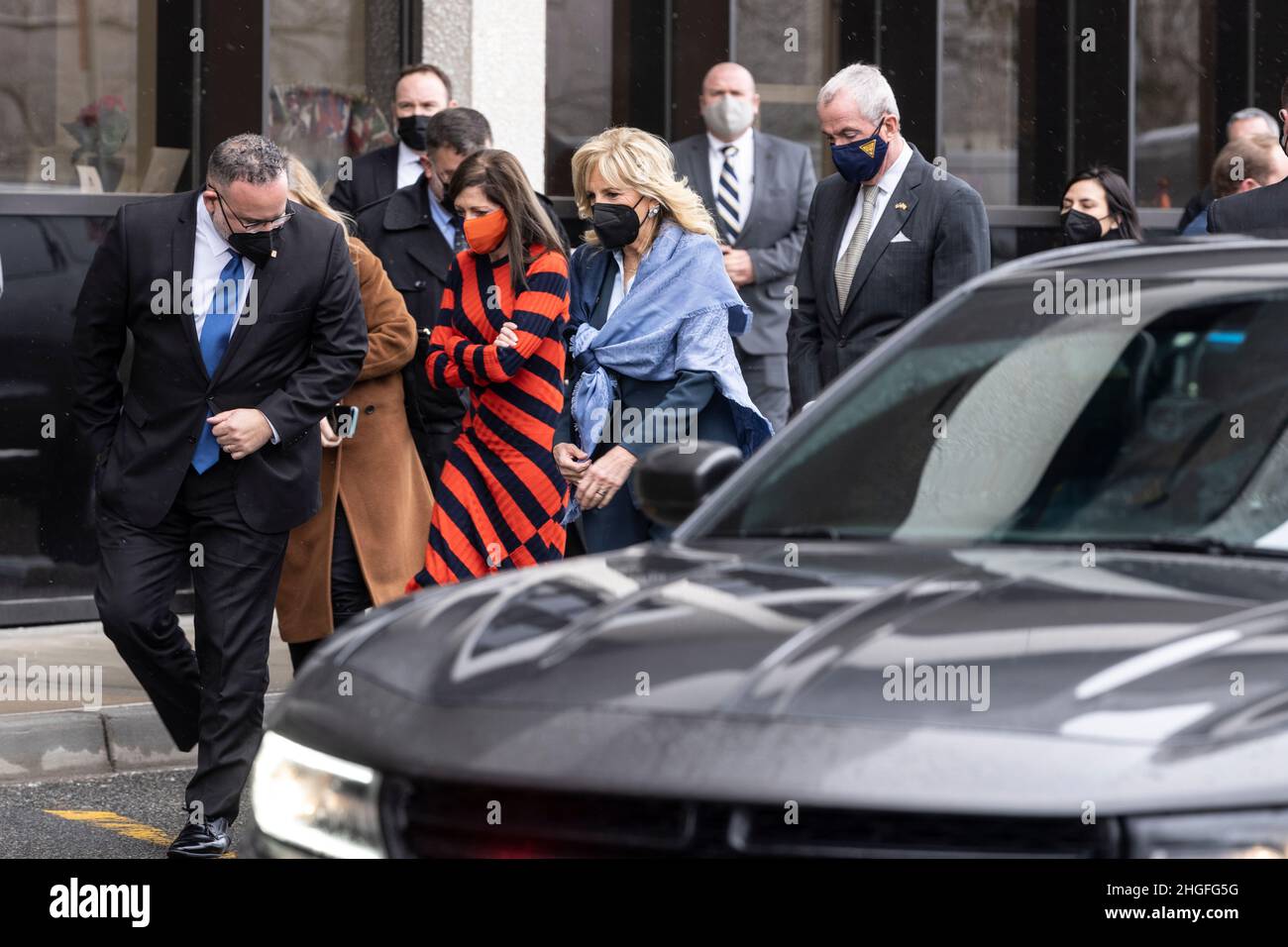 Paramus, NJ - January 20, 2022: First Lady Dr. Jill Biden Arrives To ...