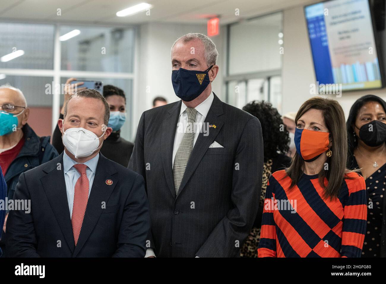 Congressman Josh Gottheimer, Governor Phil Murphy, Tammy Murphy attend