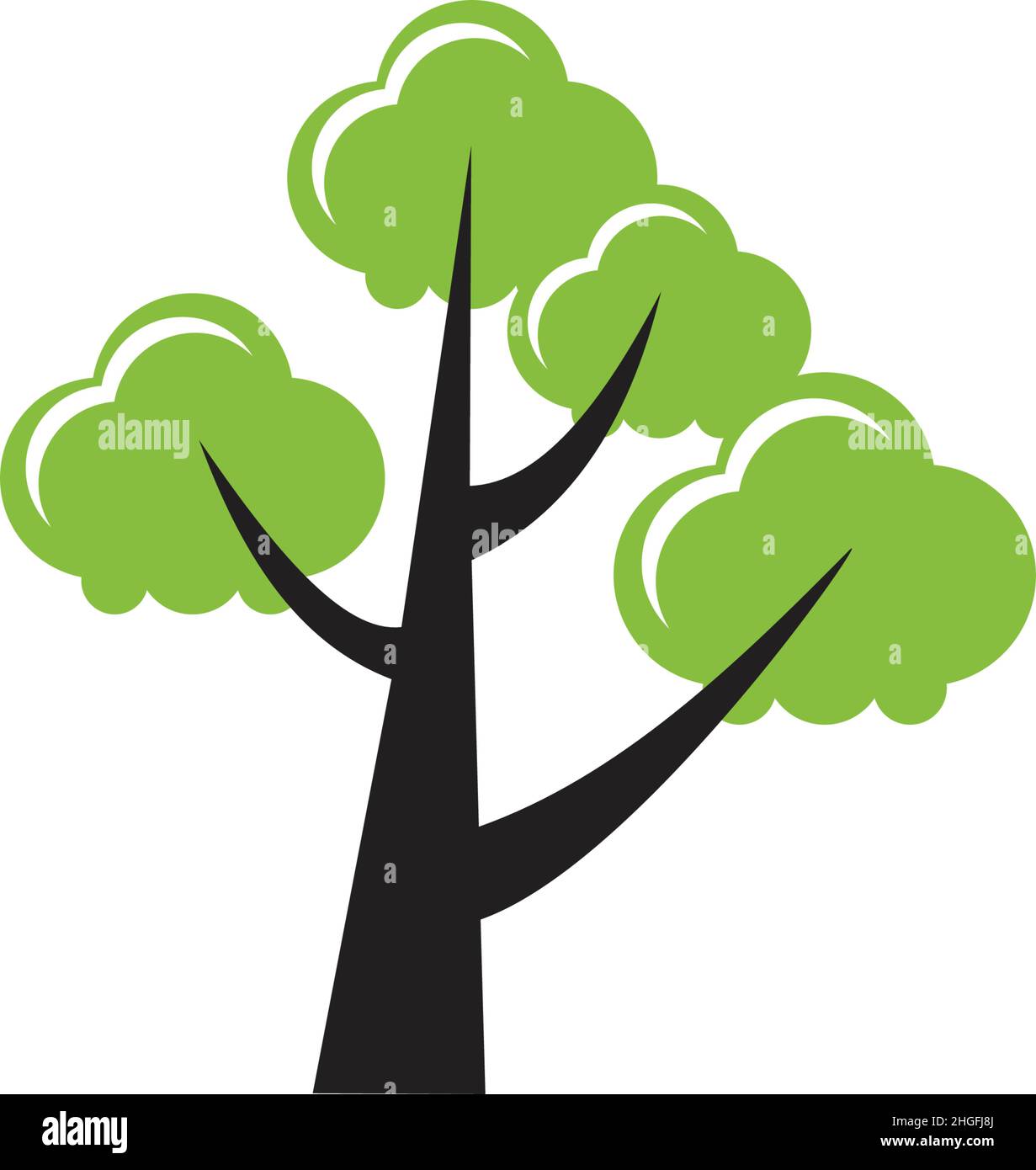 Tree icon logo design inspiration vector template Stock Vector Image ...