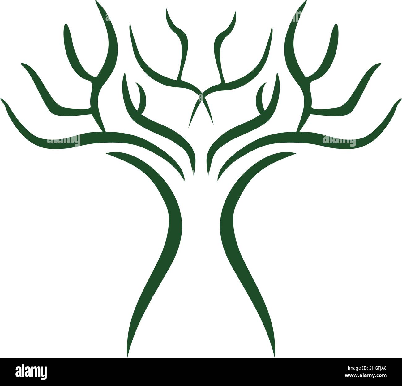 Tree icon logo design inspiration vector template Stock Vector Image ...