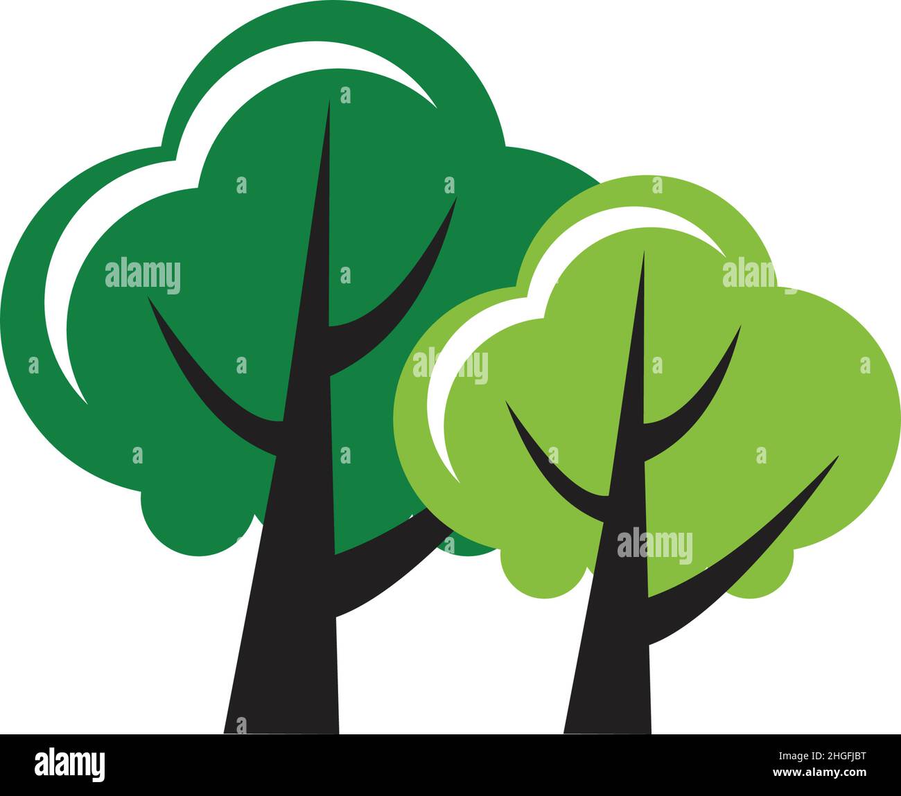 Tree icon logo design inspiration vector template Stock Vector Image ...