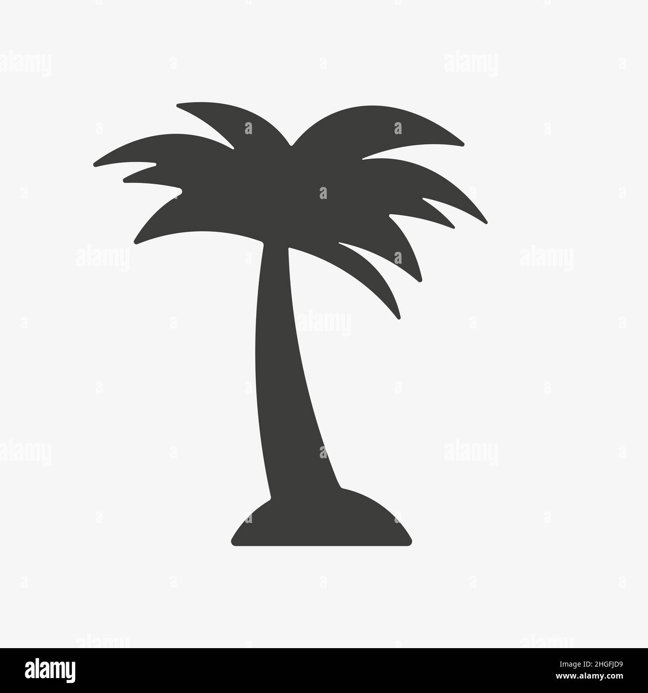 Palm tree on the island vector icon Stock Vector Image & Art - Alamy