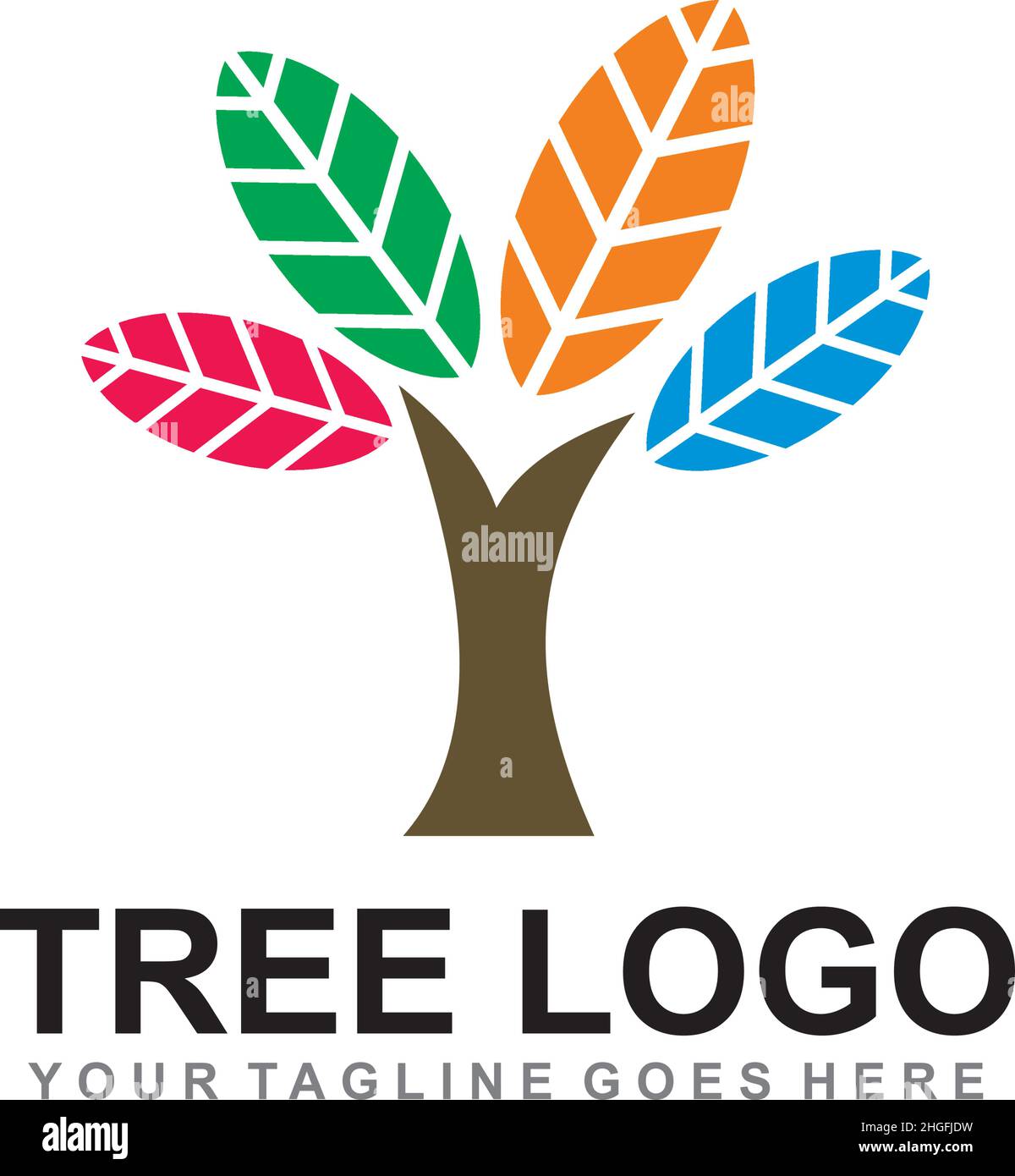 Tree icon logo design inspiration vector template Stock Vector Image ...