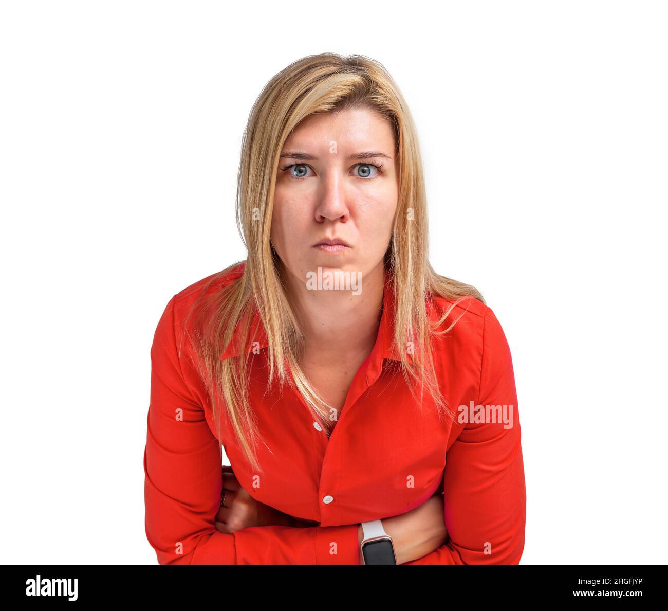 Woman crossed arms annoyed hires stock photography and images Alamy