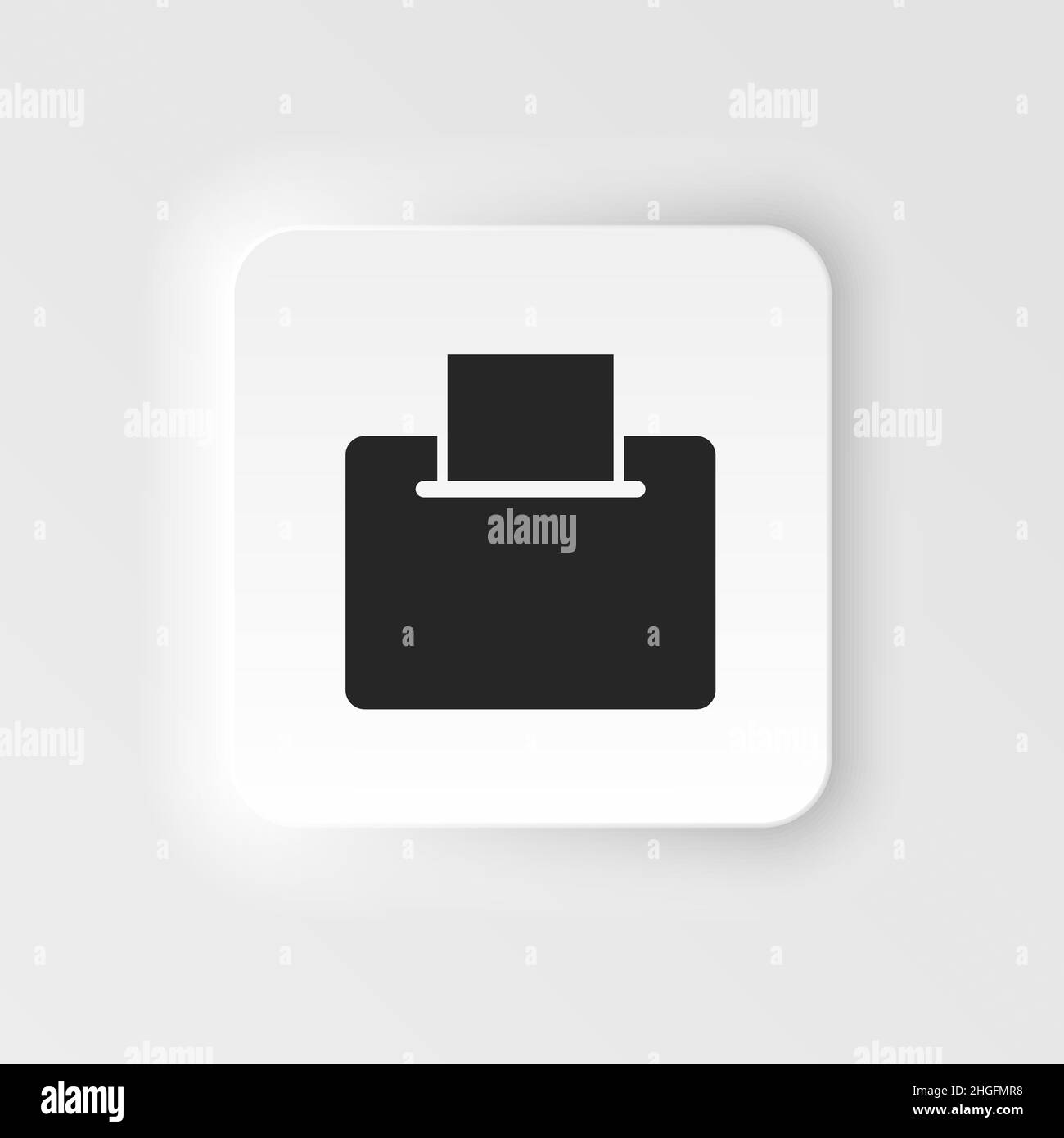 Ballot, electronic neumorphic style vector icon. Simple element illustration from UI concept. Ballot, electronic neumorphic style vector icon. Finance Stock Vector