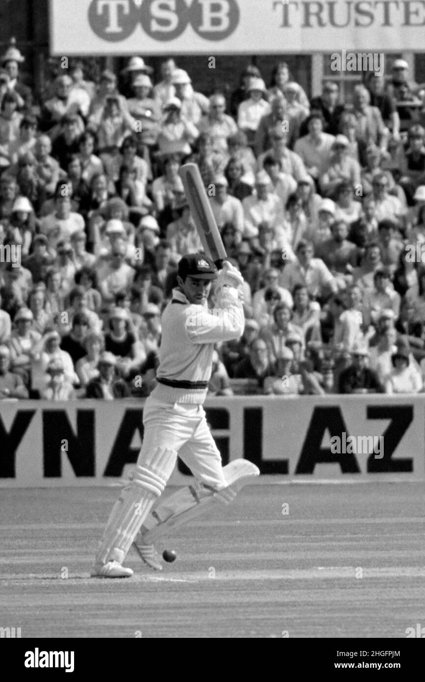 Greg Chappell (Australia) batting, England vs Australia, 5th Test Match, The Oval, London, England 25 - 30th August 1977 Stock Photo