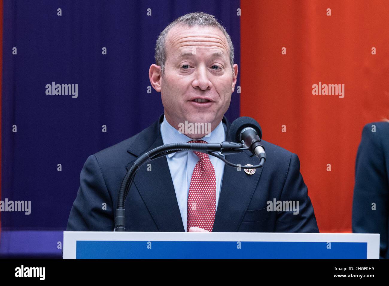 Paramus, New Jersey, USA. 20th Jan, 2022. Congressman Josh Gottheimer