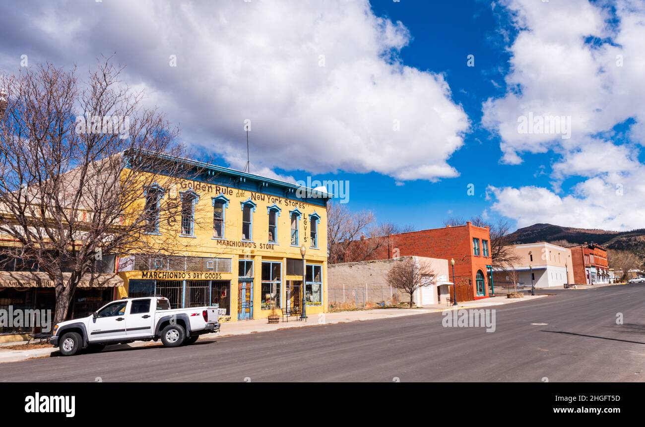 Raton, NM APRIL 6 Empty main street and store fronts in Raton on