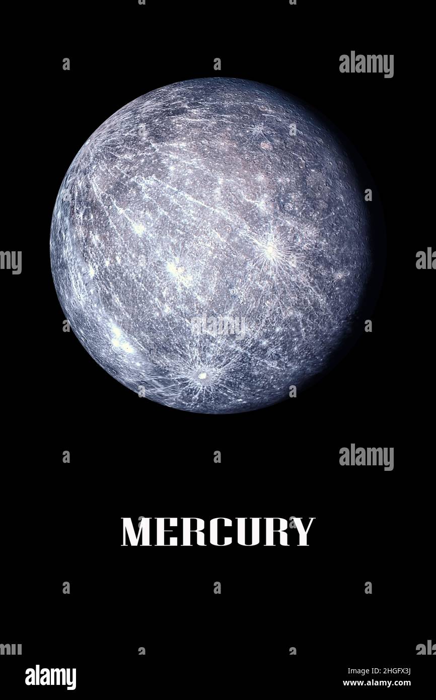 Artist view of the Mercury planet Stock Photo
