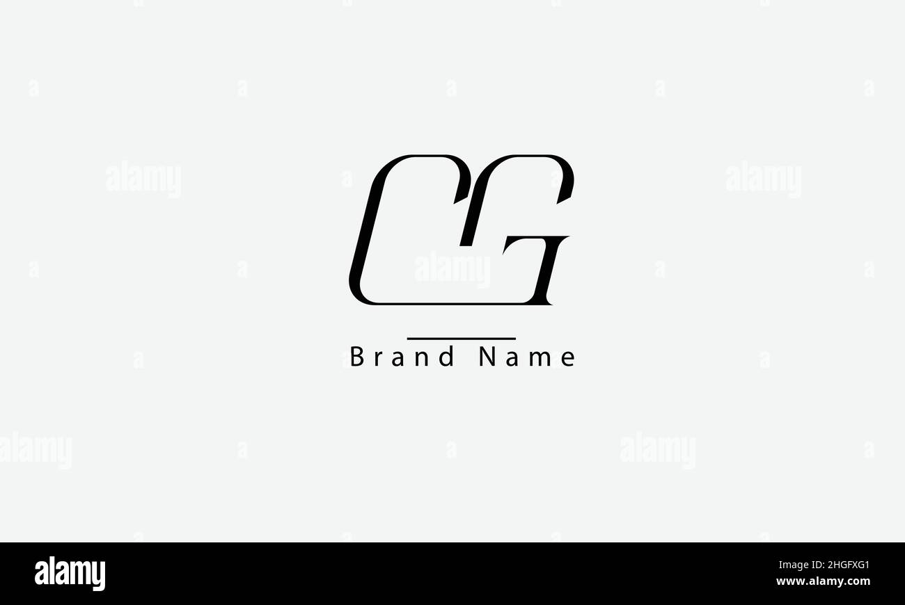CG GC C G abstract vector logo monogram template Stock Vector Image ...