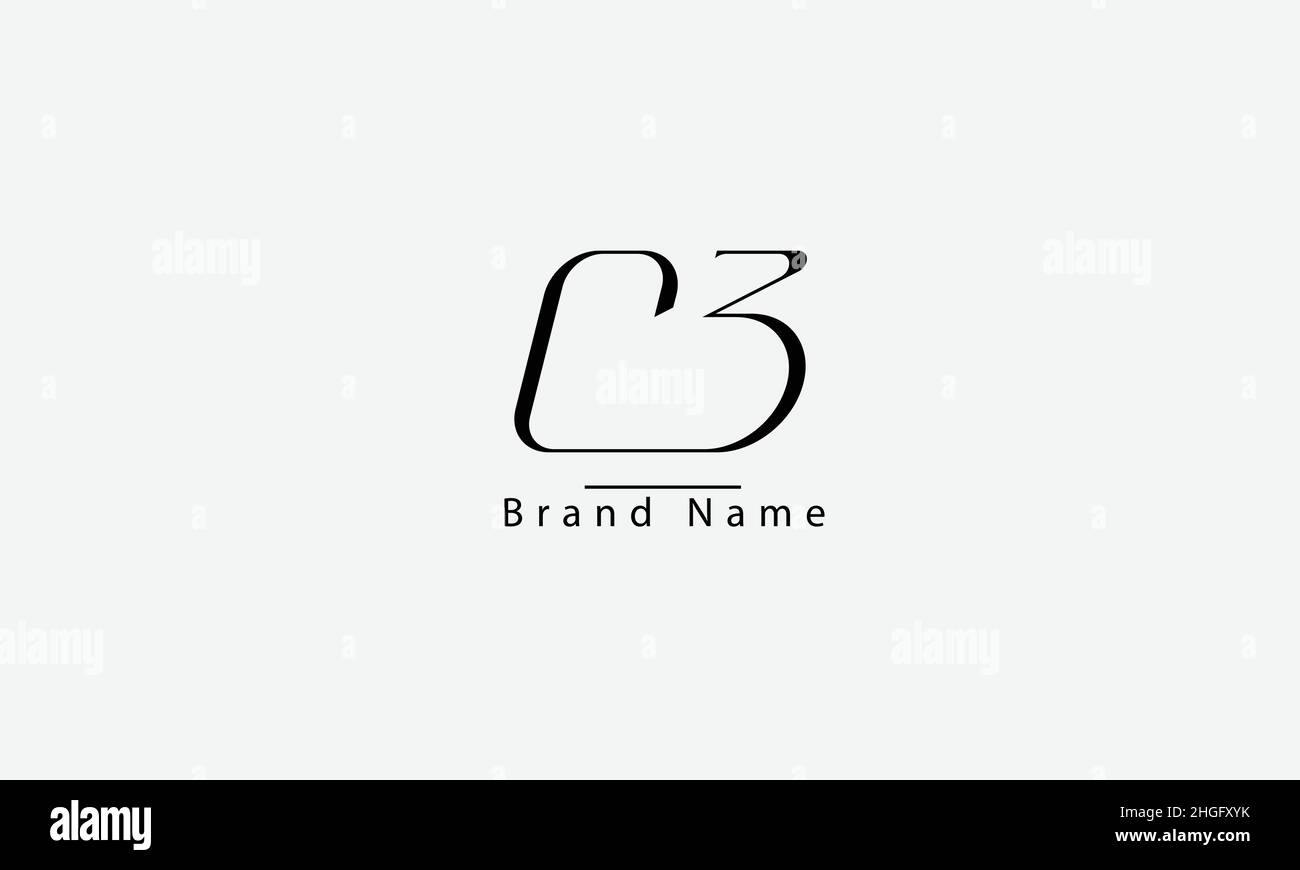 CB BC C B abstract vector logo monogram template Stock Vector