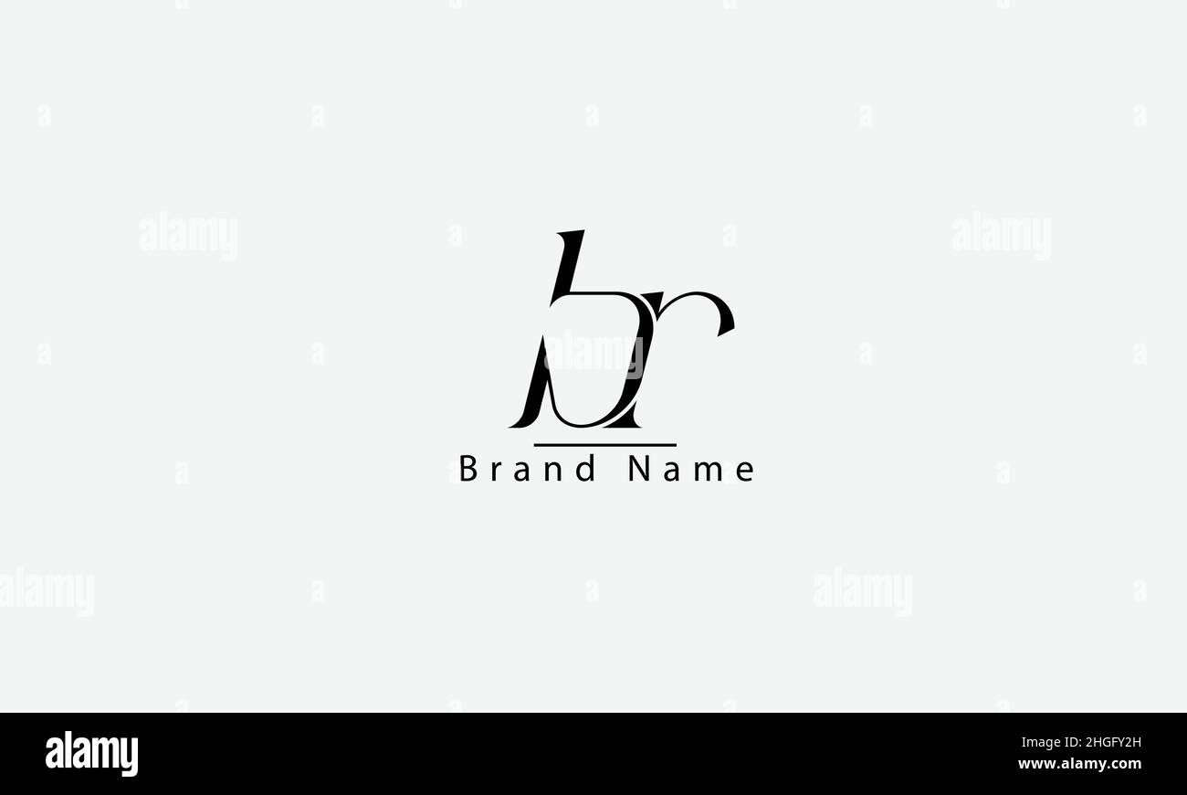 BR RB B R abstract vector logo monogram template Stock Vector Image ...