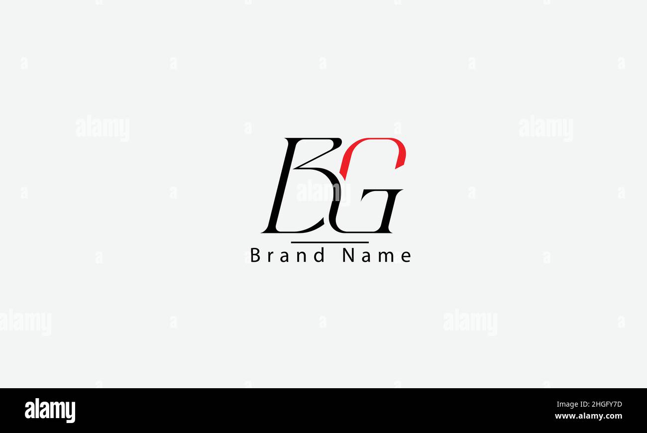 BG GB B G abstract vector logo monogram template Stock Vector