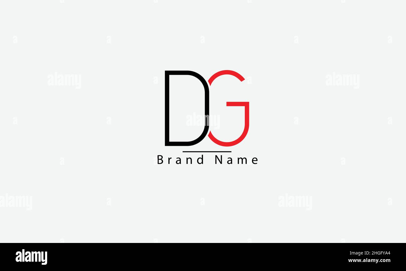 DG GD D G abstract vector logo monogram template Stock Vector