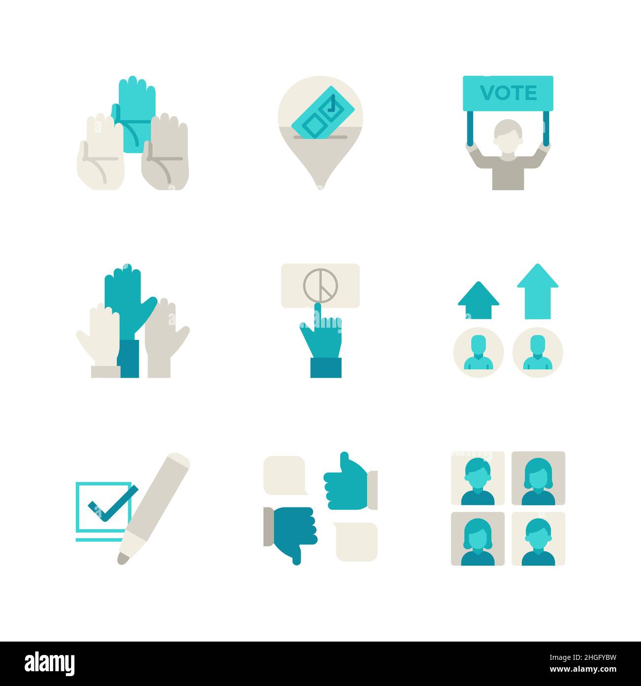 Vote vector hand hi-res stock photography and images - Alamy