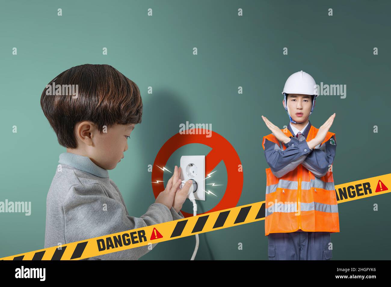 eletrical safety precautions poster Stock Photo Circuit Diagram