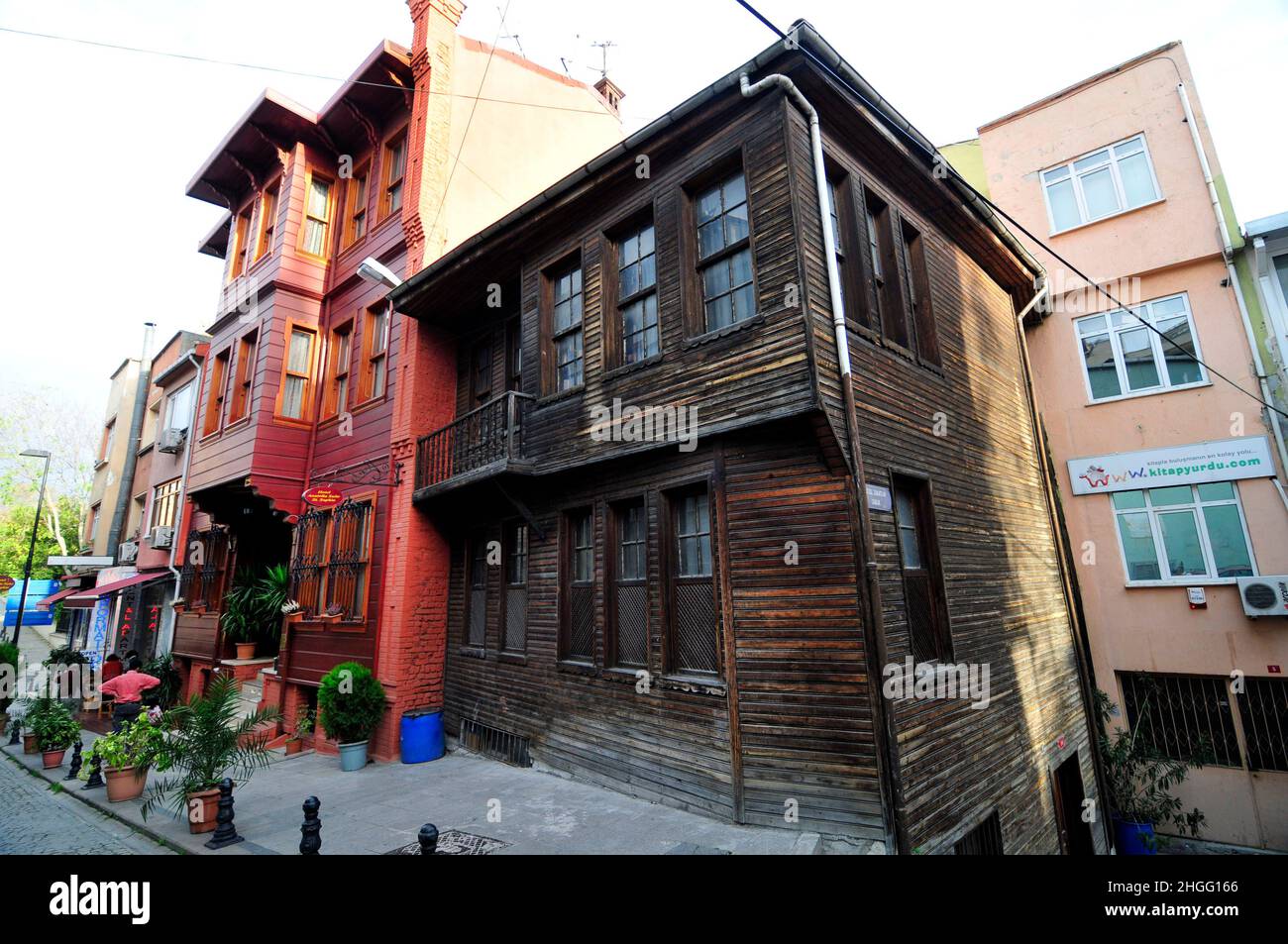Beautiful old wooden houses in Old Istanbul, Turkey Stock Photo Alamy