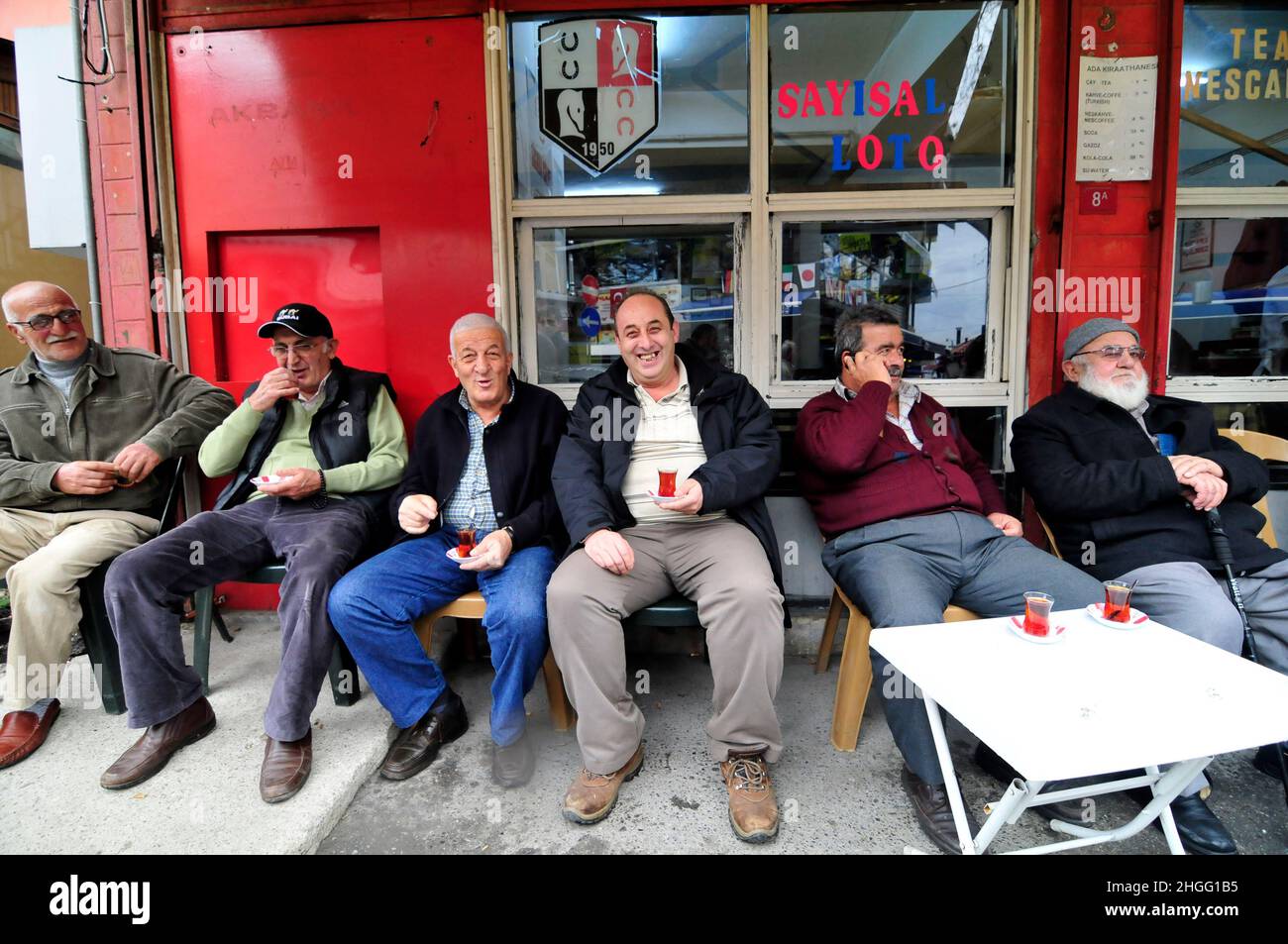 Turkish man drinking Turkish tea in Istanbul, Turkey Stock Photo Alamy