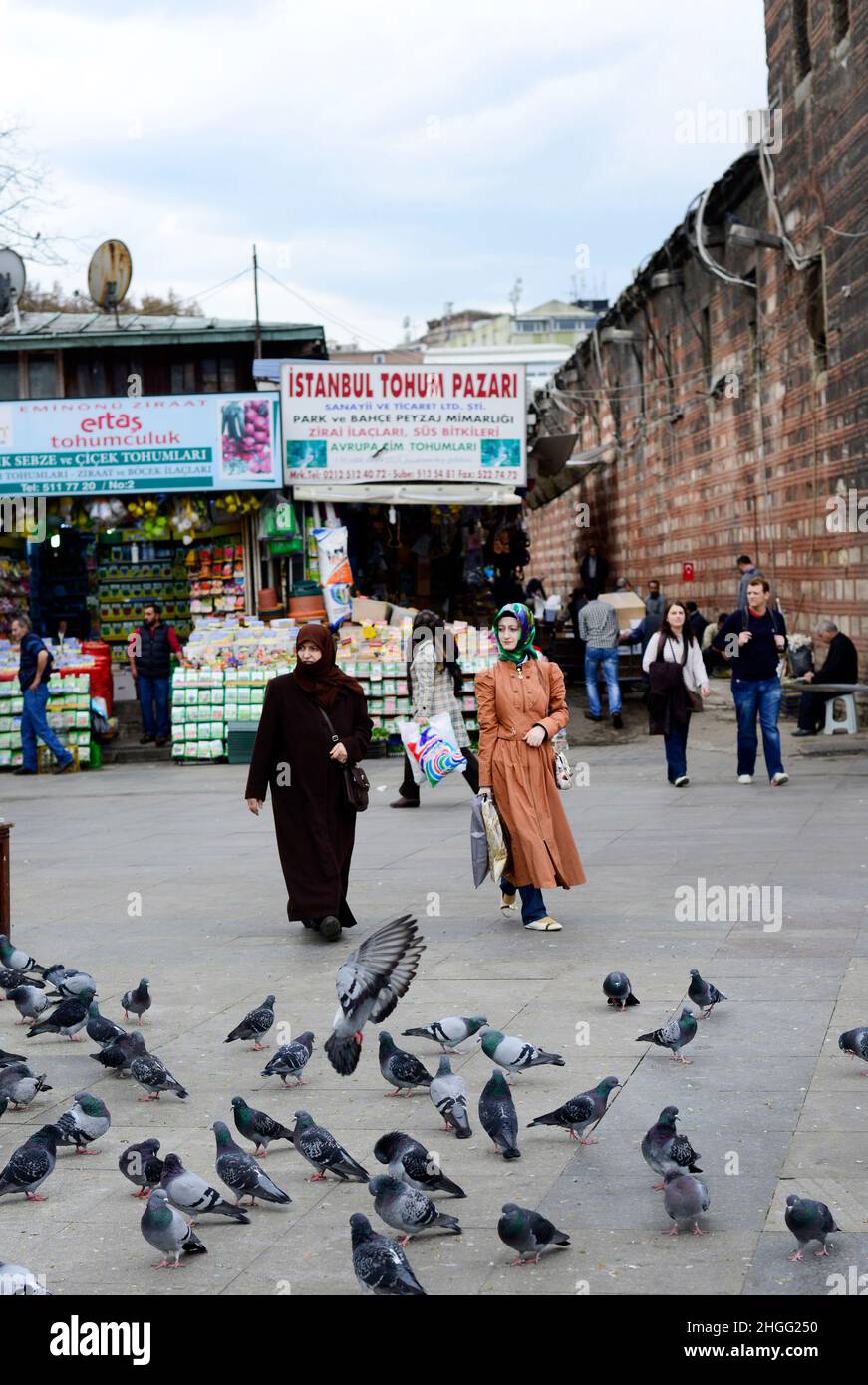 Eminonu Square in Istanbul, Turkey. Stock Photo