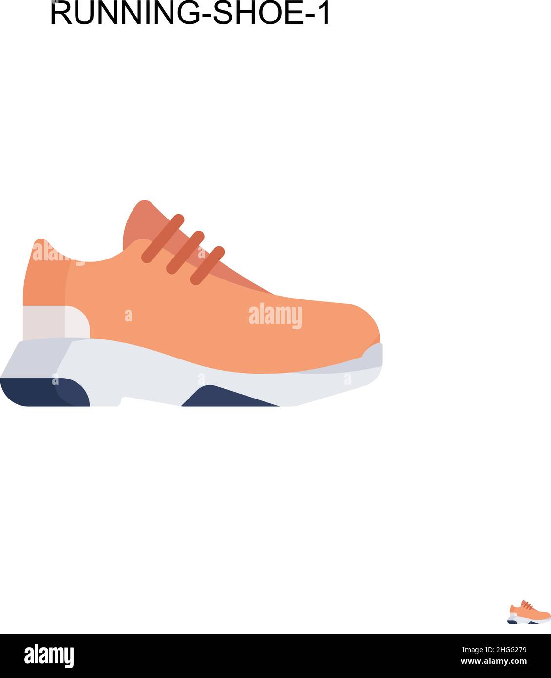 Running-shoe-1 Simple vector icon.Perfect color modern pictogram on editable stroke. Running-shoe-1 icons for your business project Stock Vector